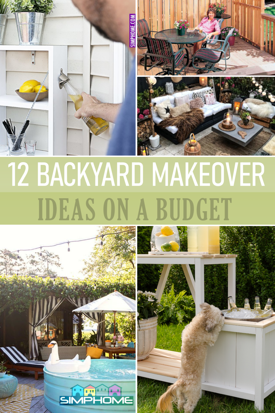 12 DIY Backyard MAKEOVER Ideas via Simphome.com 1000X1500px