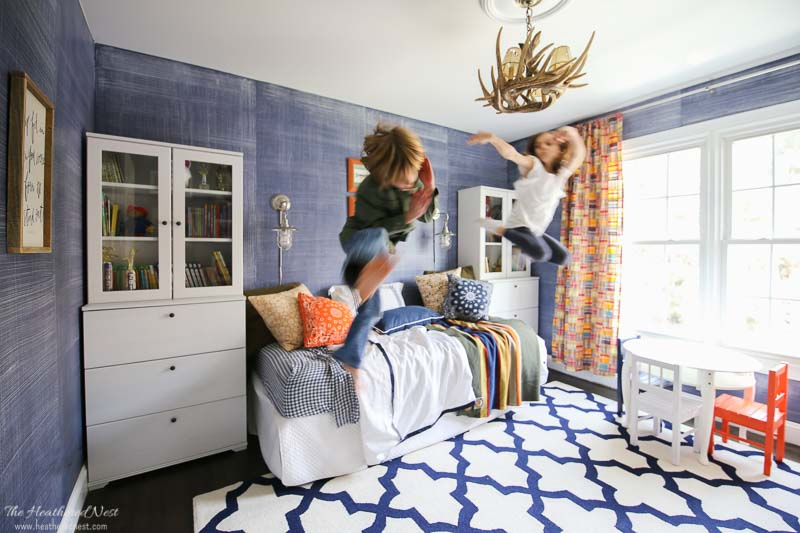 7.Denim faux finish for walls GREAT idea to add texture and interest landscape view via Simphome.com