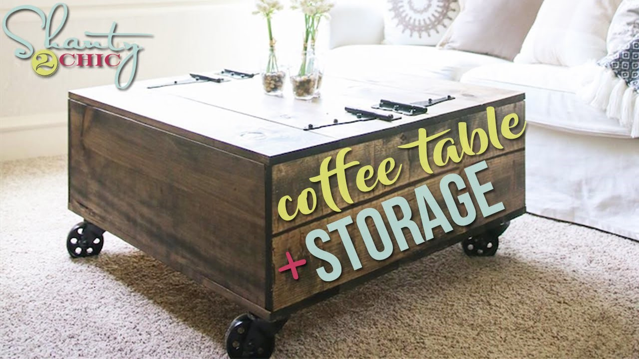 9.DIY coffee table with storage idea via simphome.com