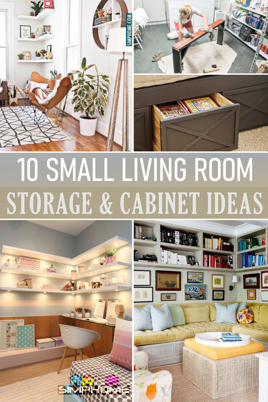 10 small living room storage and cabinet via Simphome.com Featured