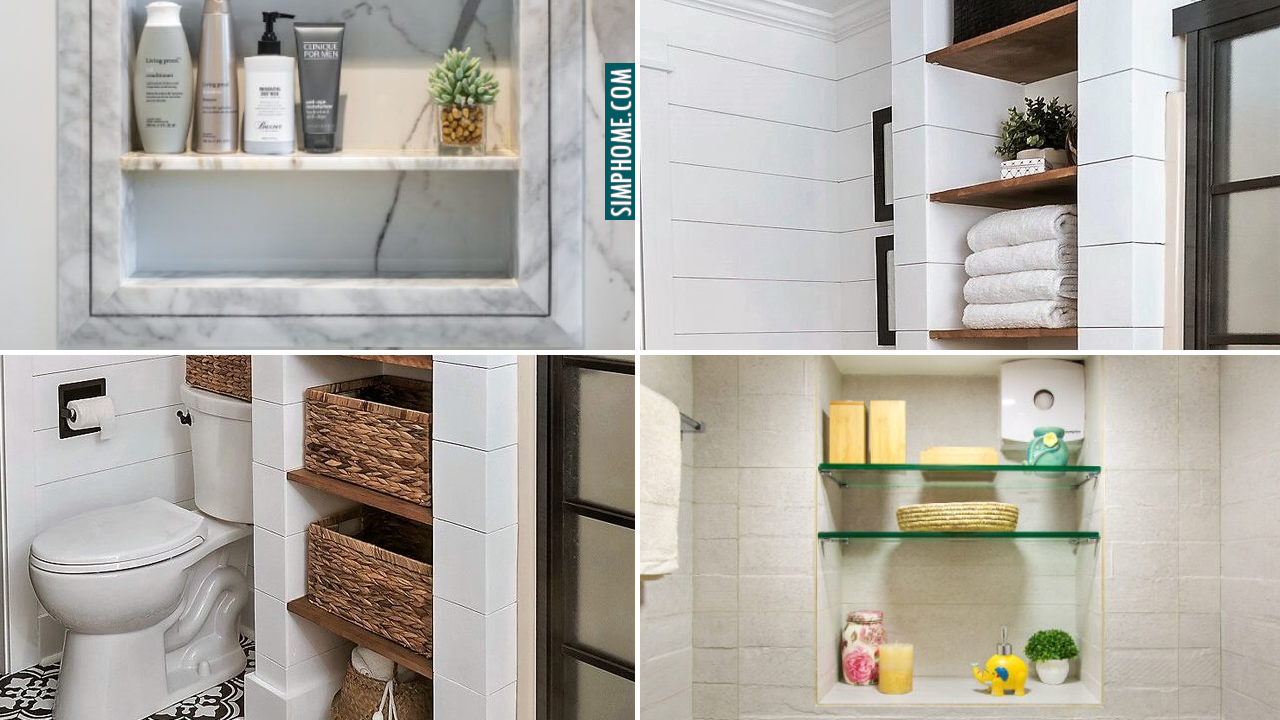 10 DIY Built in Bathroom Storage Ideas via Simphome.comThumbnail