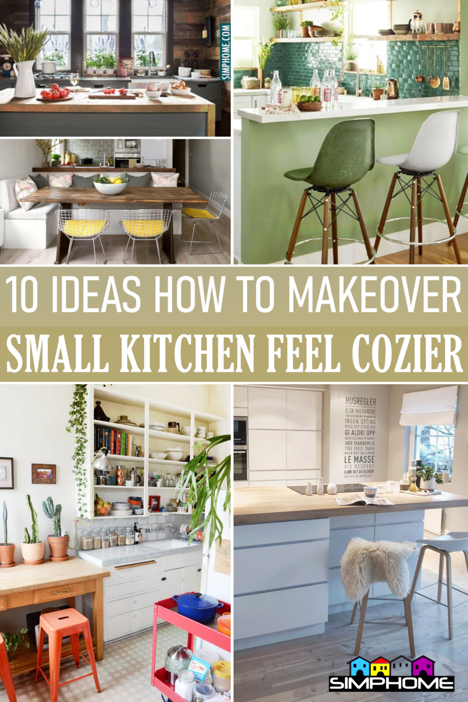 10 Ideas on How to Turn Your Small Kitchen Cozier via Simphome.comFeatured