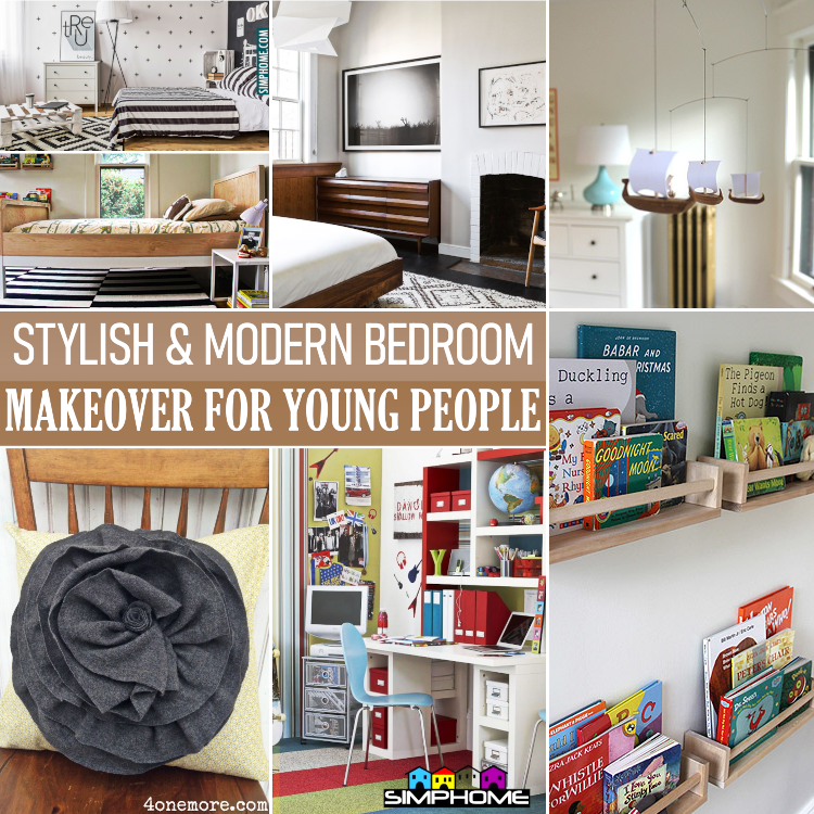 10 Modern and Stylish Bedroom Makeover for Young People By Simphome.comYtcc