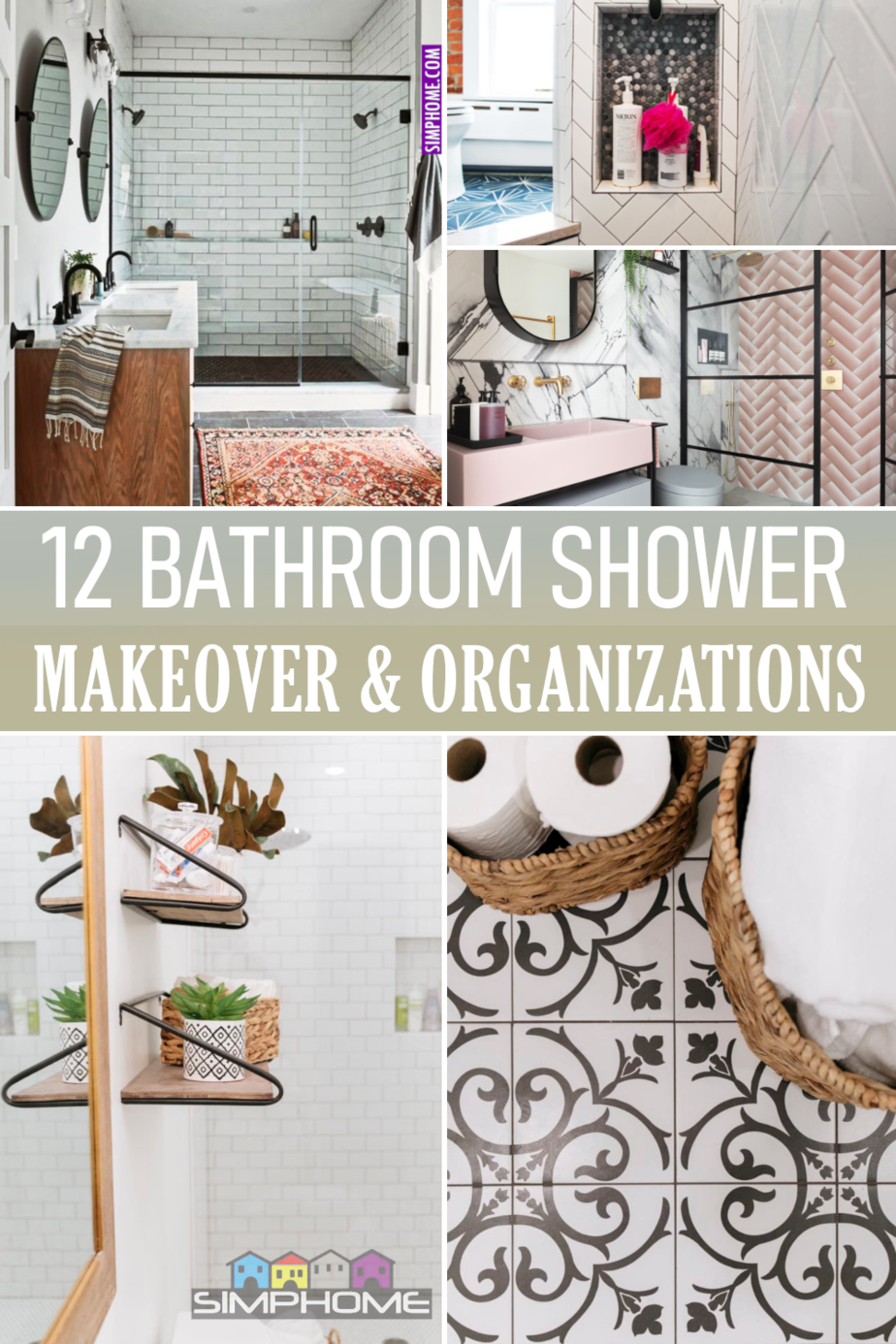 12 Bathroom Shower Makeovers via Simphome.comFeatured