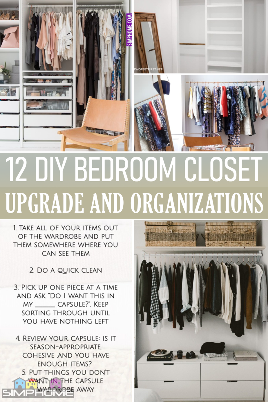12 Bedroom Closet Organization via Simphome.comFeatured