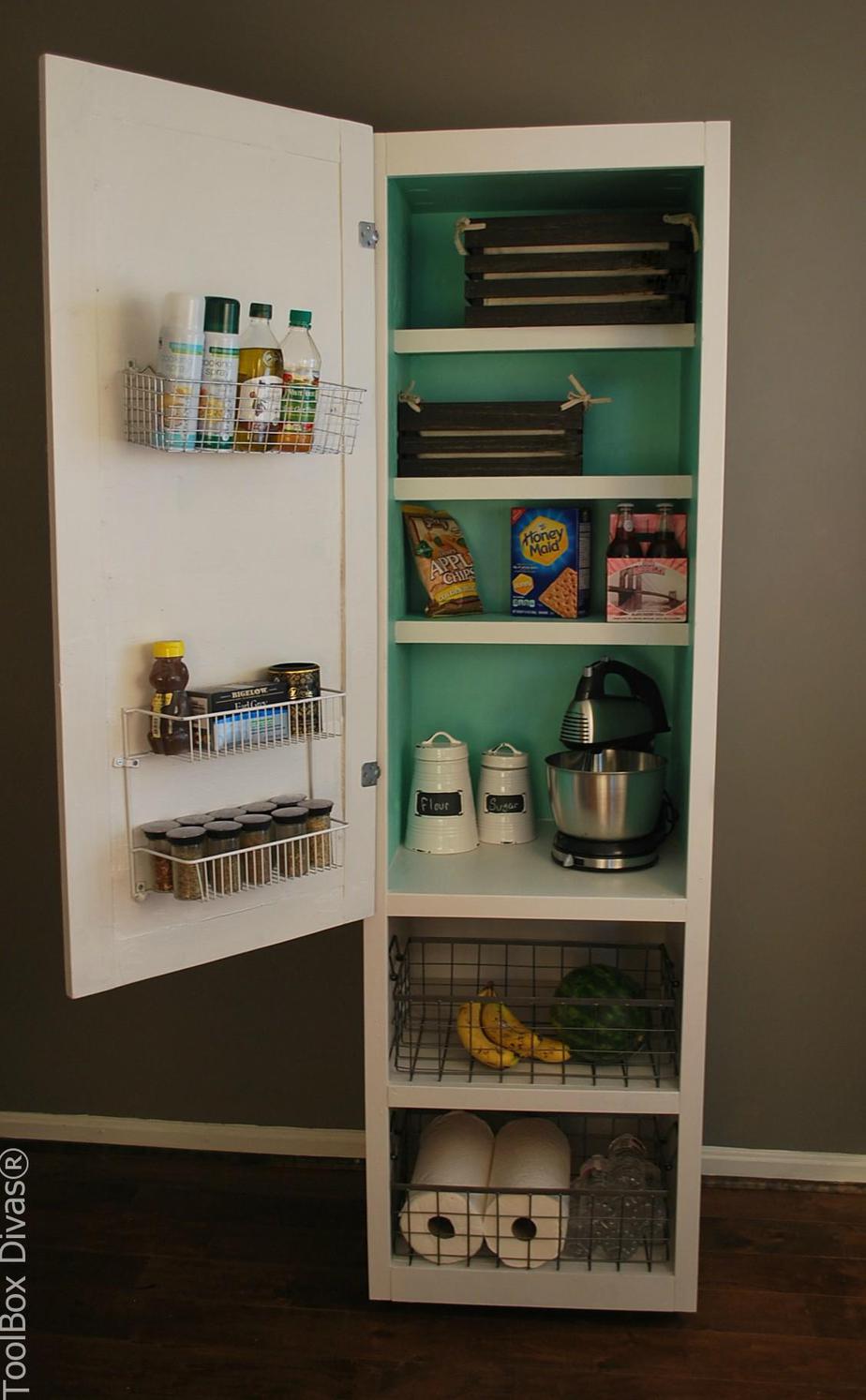 2. Build This DIY Mobile Pantry Cabinet by simphome.com