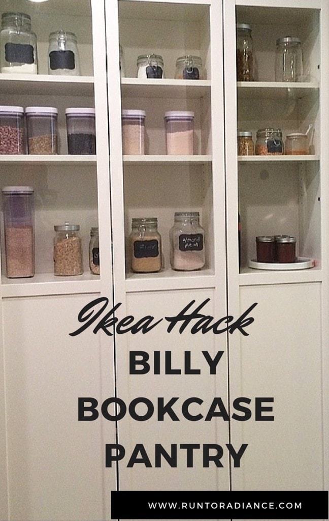 2. Turn BILLY BOOKCASE AS new PANTRY STORAGE by simphome.com
