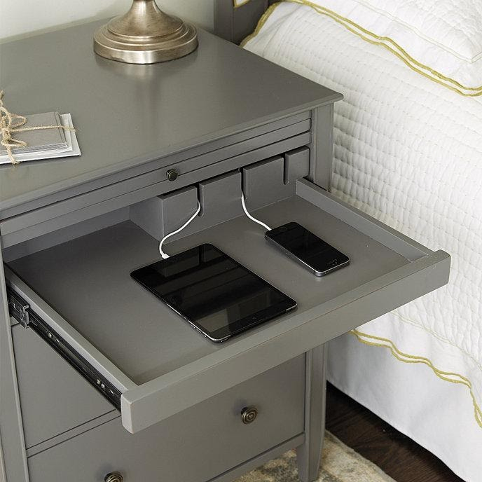 3. Sidney Side Table with Charging Station by simphome.com