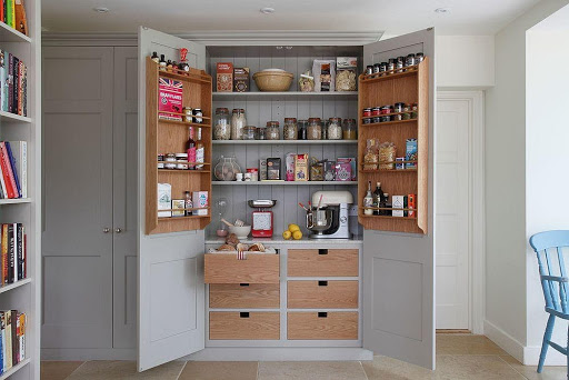 4. Turn the Cabinet Doors into Pantry by simphome.com