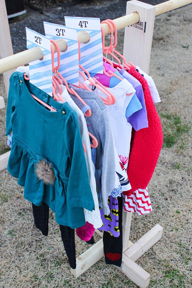 8. Craft This DIY CLOTHES RACK FOR GARAGE SALES and use it for your own bedroom by simphome.com