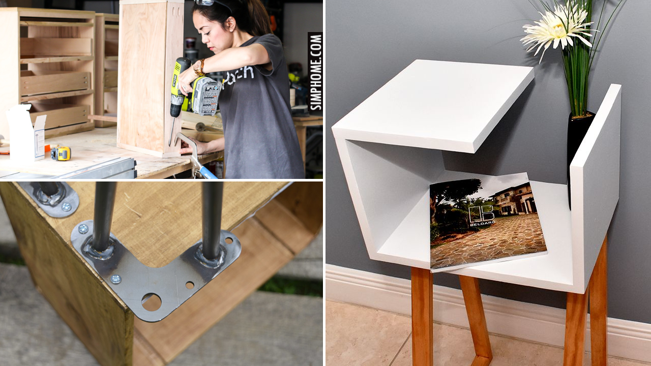 10 DIY Side Table for Bedroom Ideas via Simphome.com