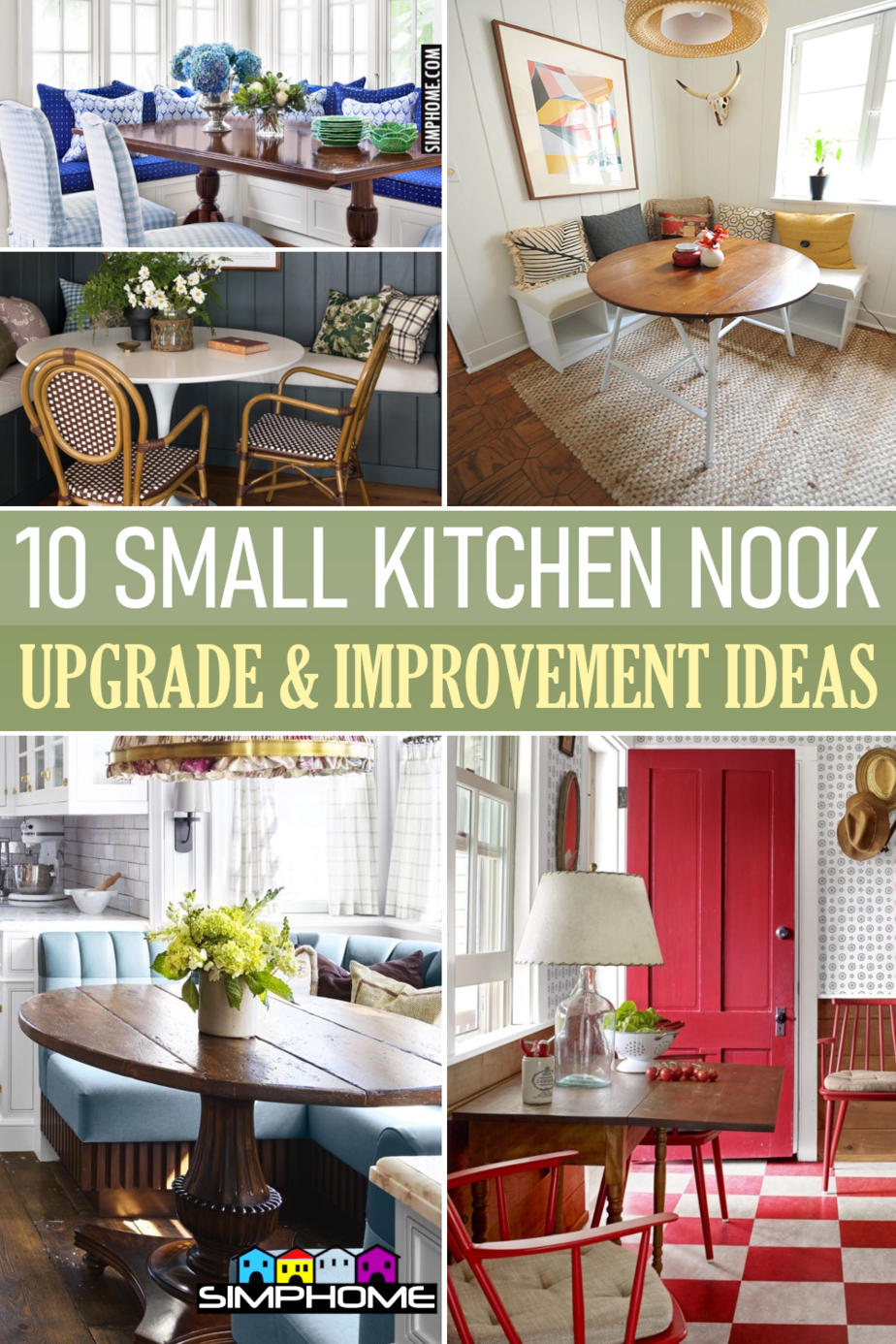 10 Small Kitchen Nook Ideas via Simphome.comFeatured Image