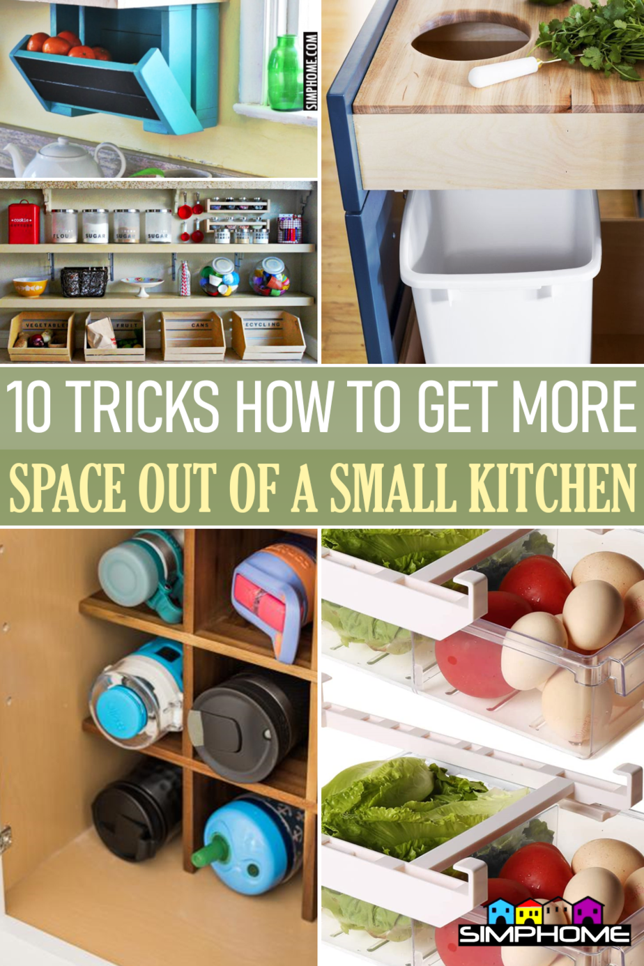 10 tricks to GET NEW storage out of a small kitchen from Simphome.comFeatured