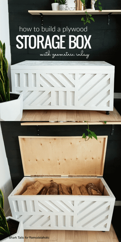 10. Easy plywood storage box by simphome.com