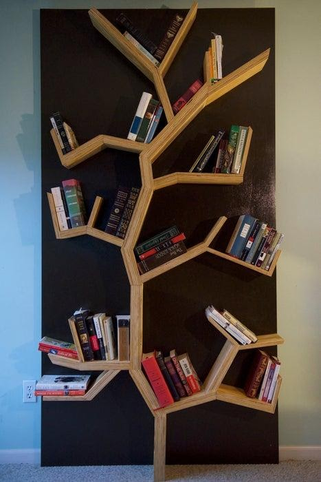 7. DIY Tree Bookshelf by simphome.com