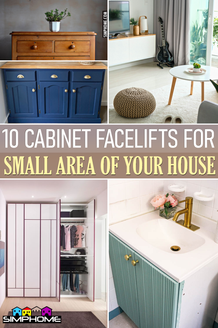 10 Cabinet Facelifts for Small Space via Simphome.comFeatured
