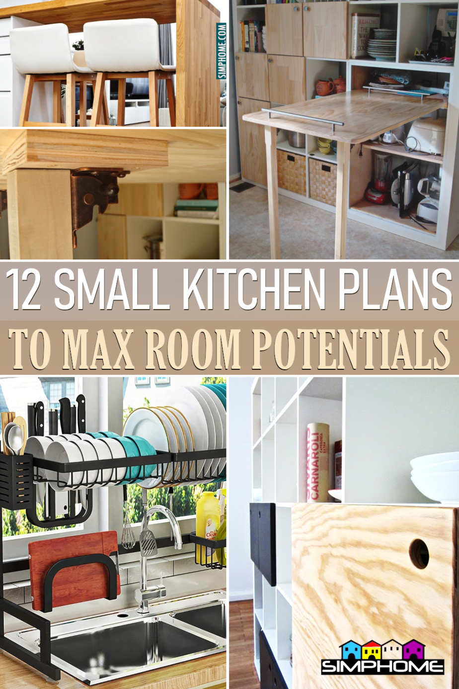 12 Small Kitchen Plan to Max Out Every Inch of Any Room Potential via Simphome.comFeatured