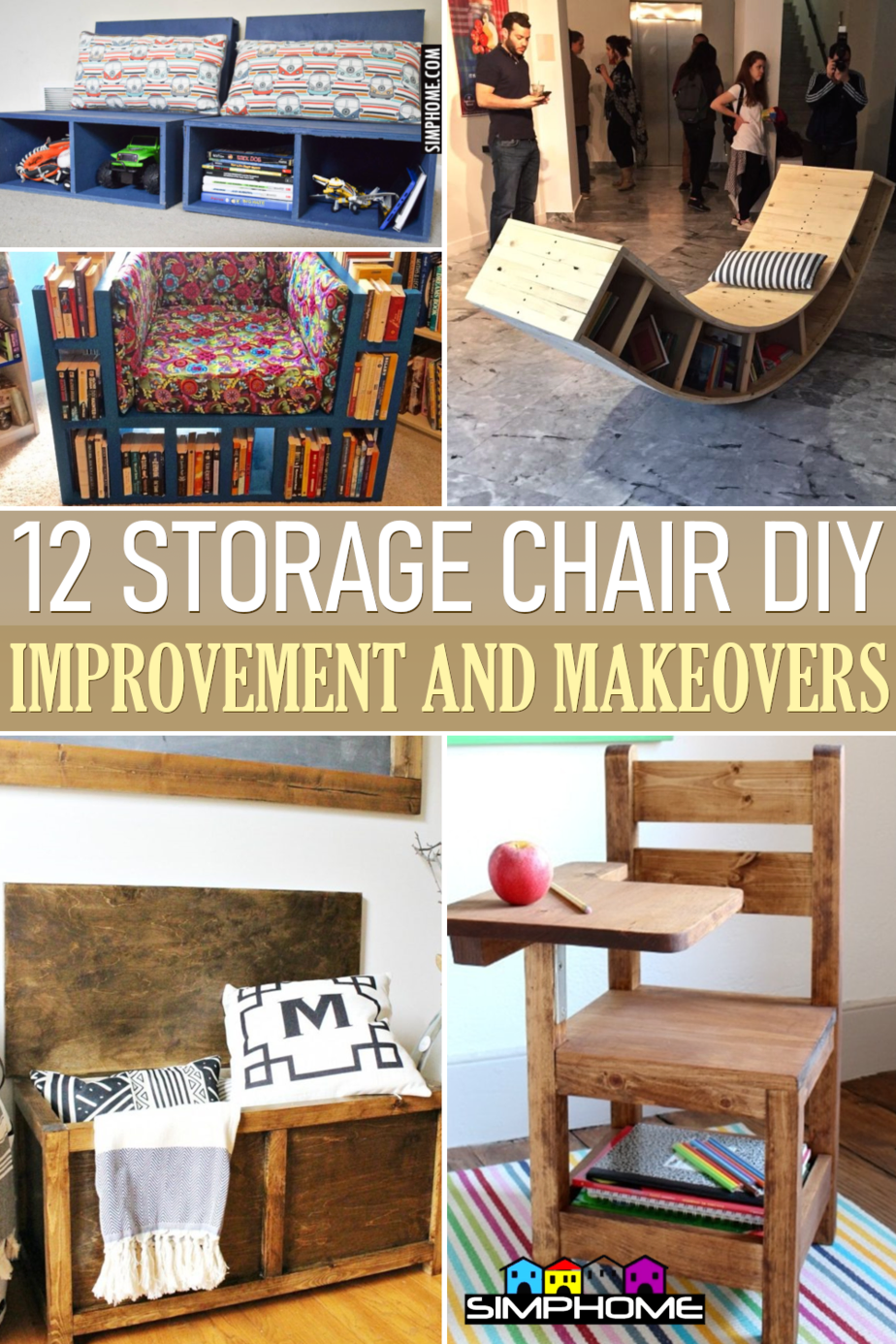 12 Storage Chair DIY Ideas via Simphome.comFeatured