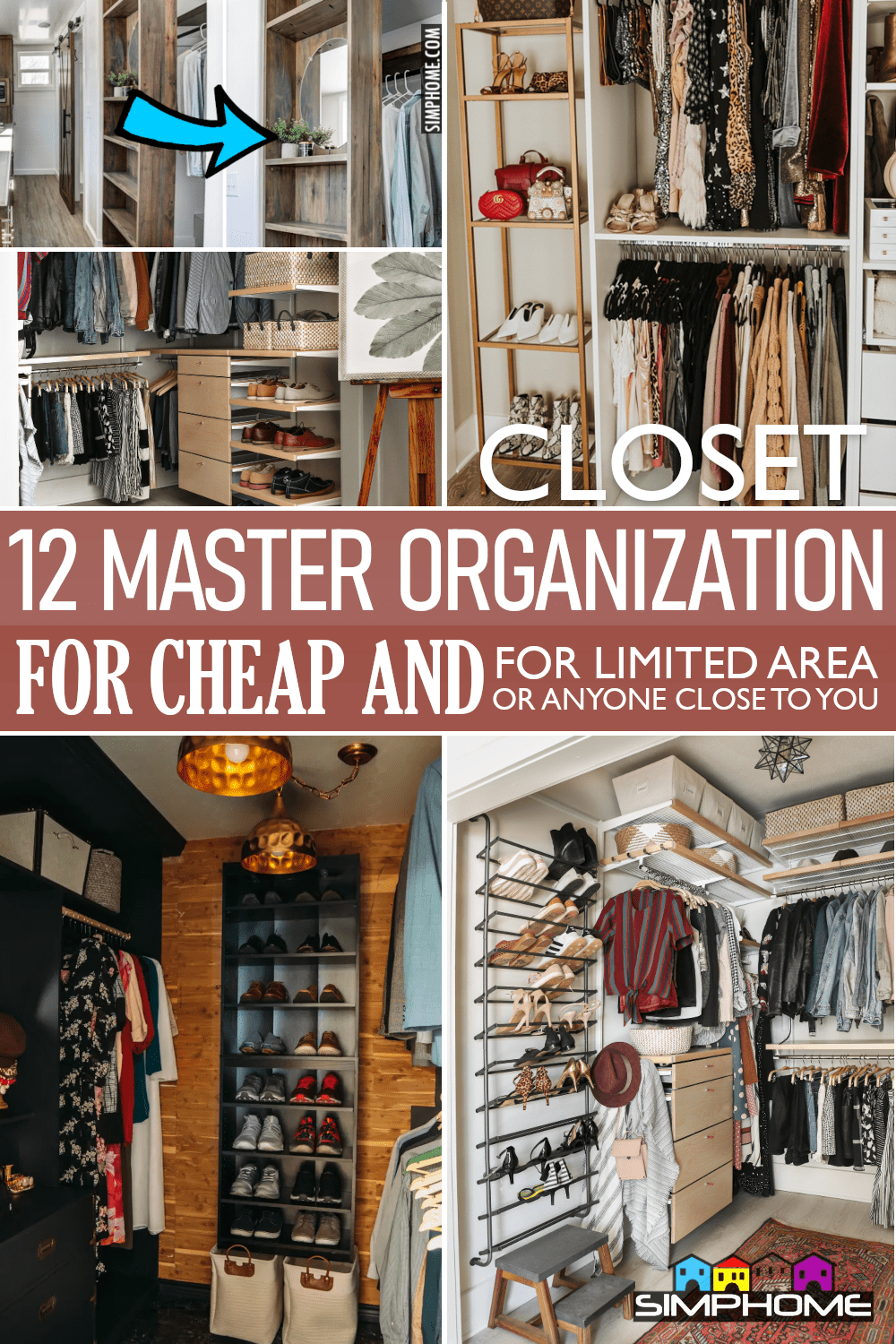 12 Master Closet Organization Ideas via Simphome.comFeatured Image