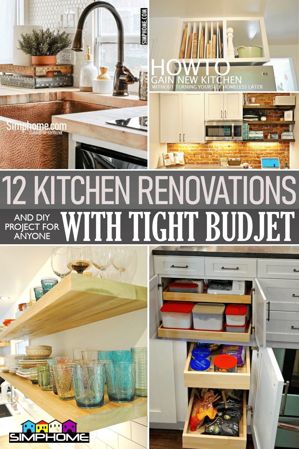12 Small Kitchen Renovation Ideas On A Budget via Simphome.comFeatured