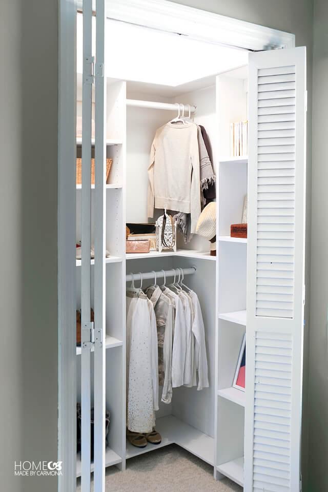 4. Experiment and Find new solution from this DIY CUSTOM CLOSET SHELVING FOR DEEP CLOSETS by simphome.com