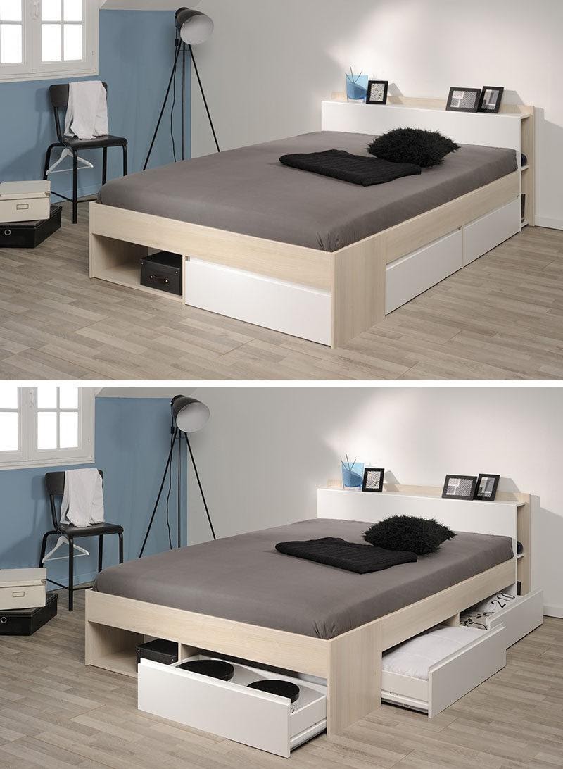 7. Modern Platform Bed with Drawers by simphome.com