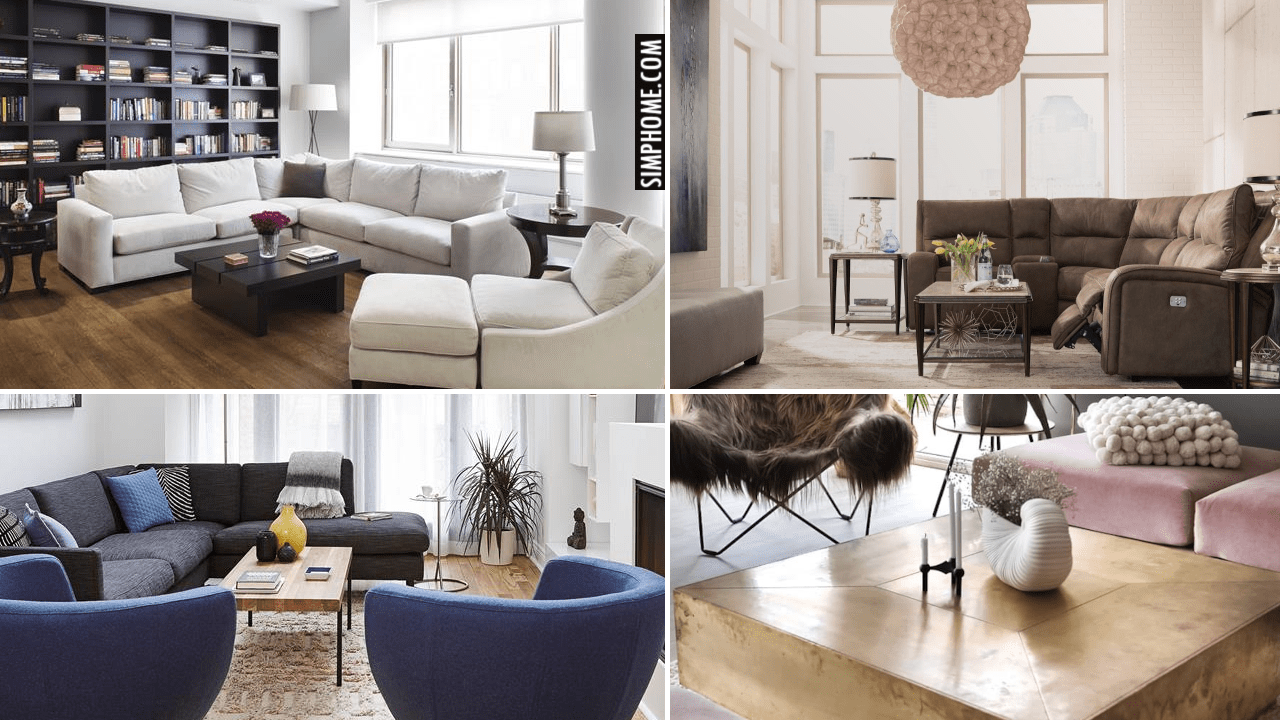10 Cozy Sectional Living Room Ideas via Simphome.comthumbnail