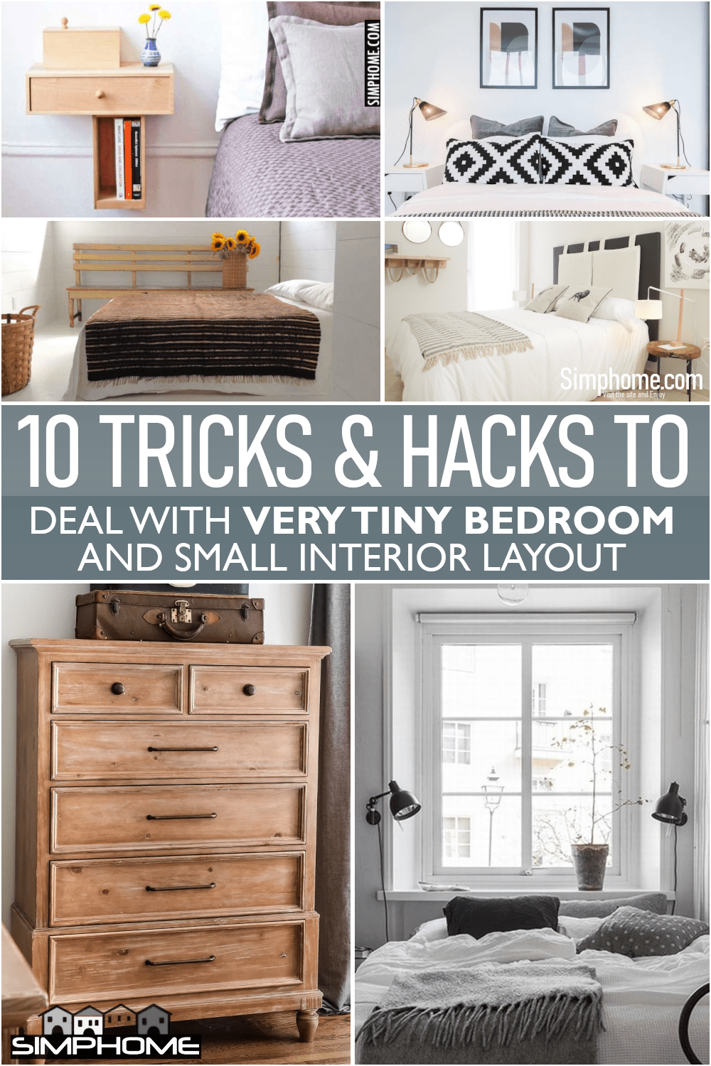 10 Tricks to Deal with a Very Tiny Bedroom via Simphome.comFeatured