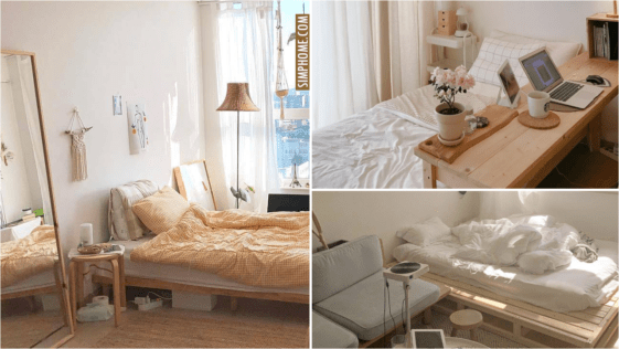 10 comfortable Korean-style bedroom ideas via Simphome.com