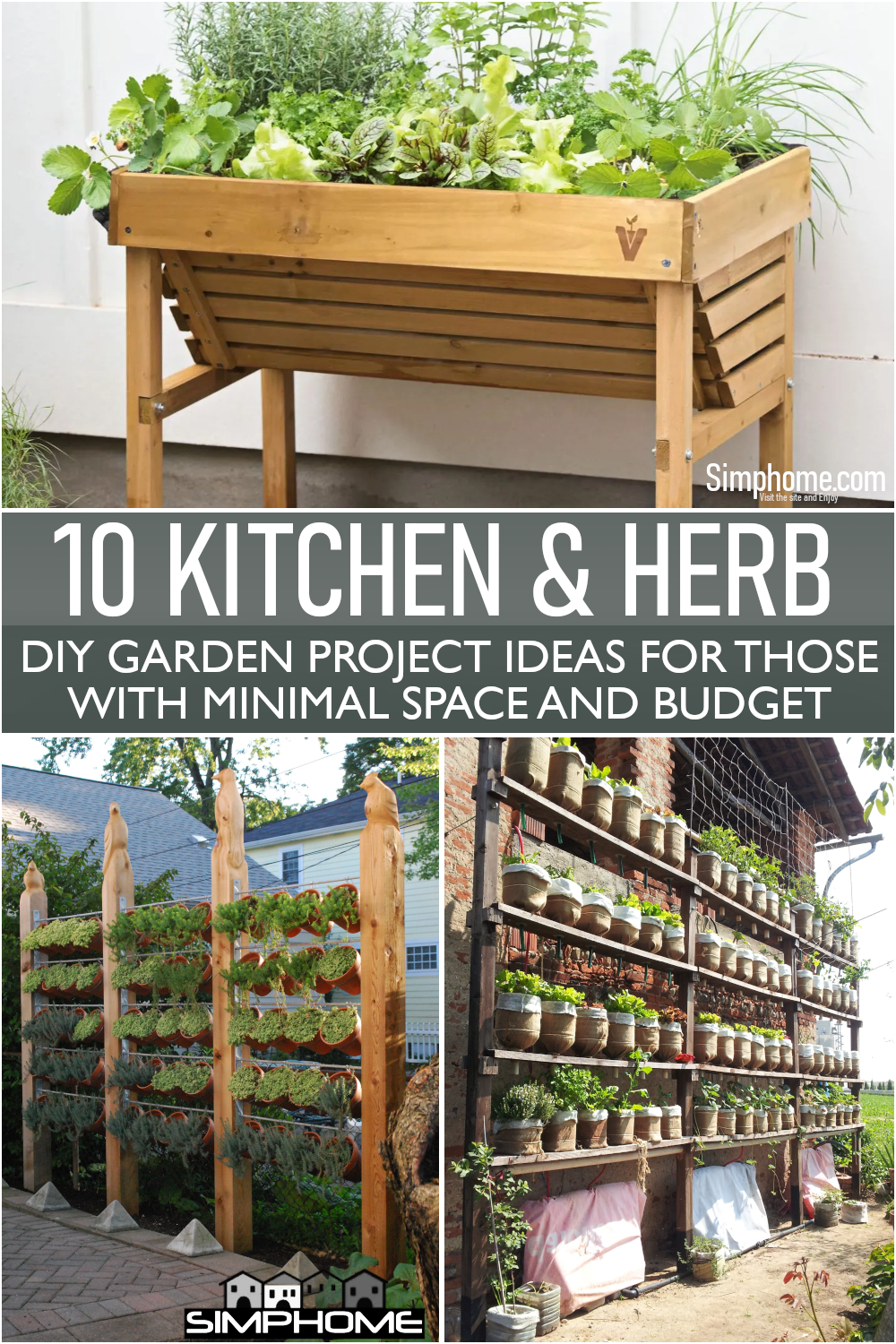 This is awesome Kitchen Garden and Herb Garden Idea via Simphome.com