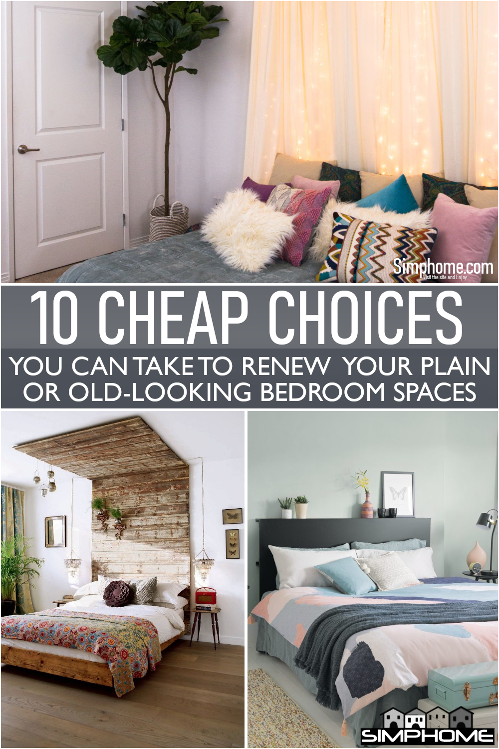 Get this 10 Inexpensive Alternative Ideas to Renew a Bedroom via Simphome.com