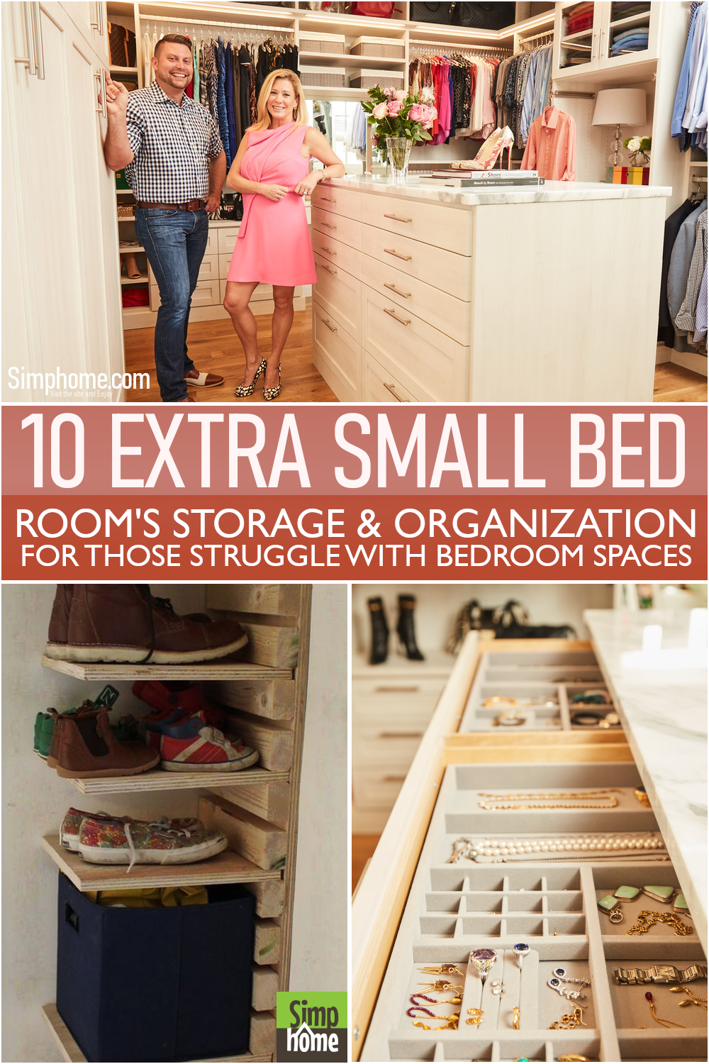 10 Extra Small Bedroom Storage and Organization Solution via Simphome.com