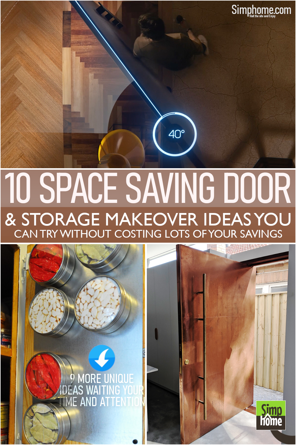 Take the 10 Space saving door ideas via Simphome