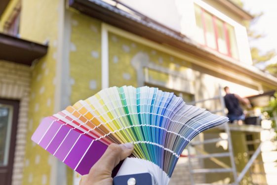 Choosing a paint color for house exterior, facade in Simphome