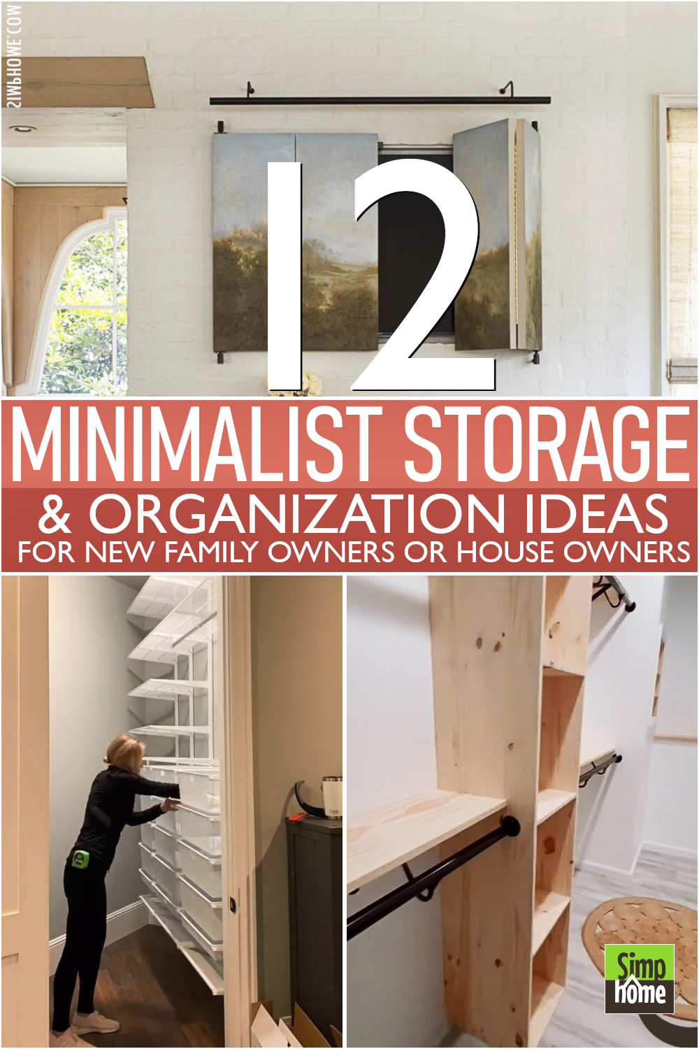 12 Minimalist Storage Ideas and Organization for New Family via Simphome.com