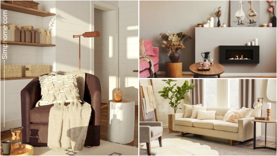10 Hygge Interior Style Living room ideas via Simphome.com