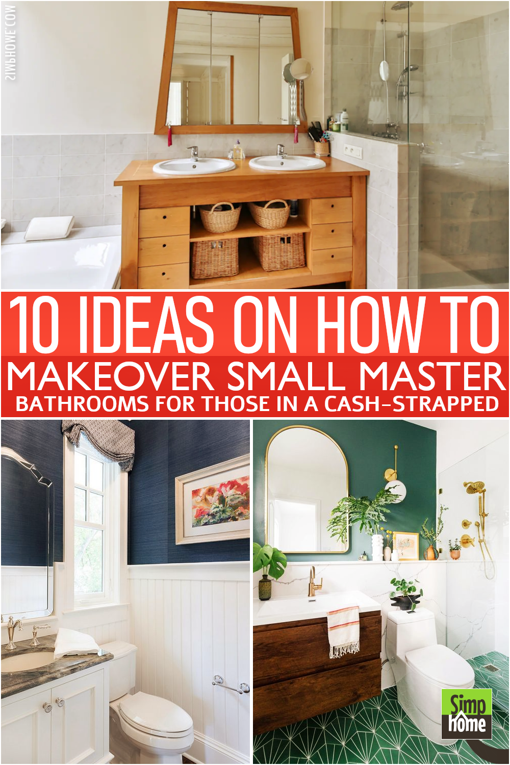 10 Small Master Bathroom Makeover Poster