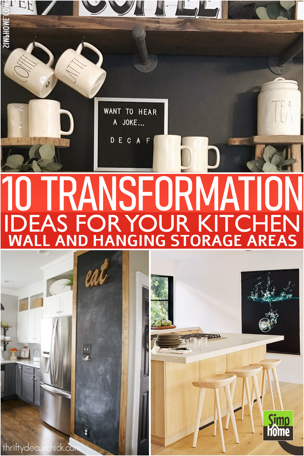 10 Kitchen Wall Transformation Poster