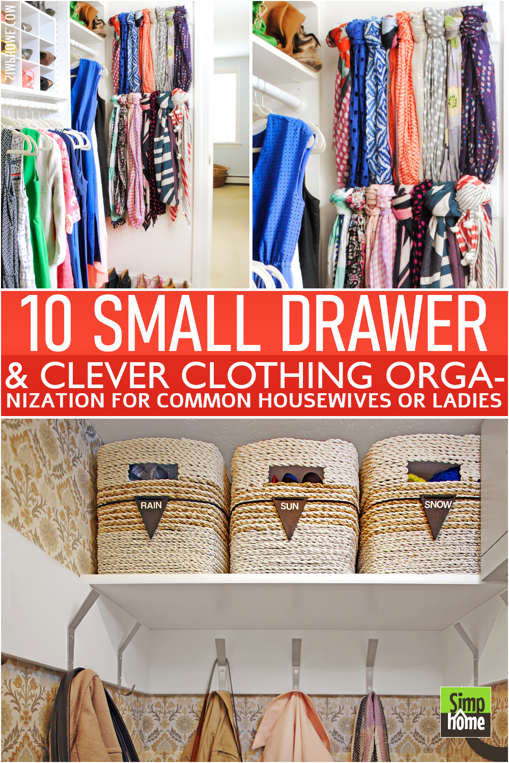 10 Small Drawers and Clever Clothing Organizations poster from Simphome