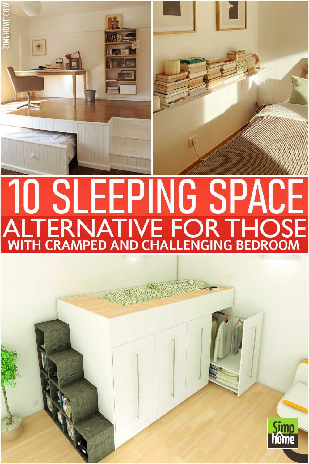 This is 10 Small Sleeping Space Solutions Poster