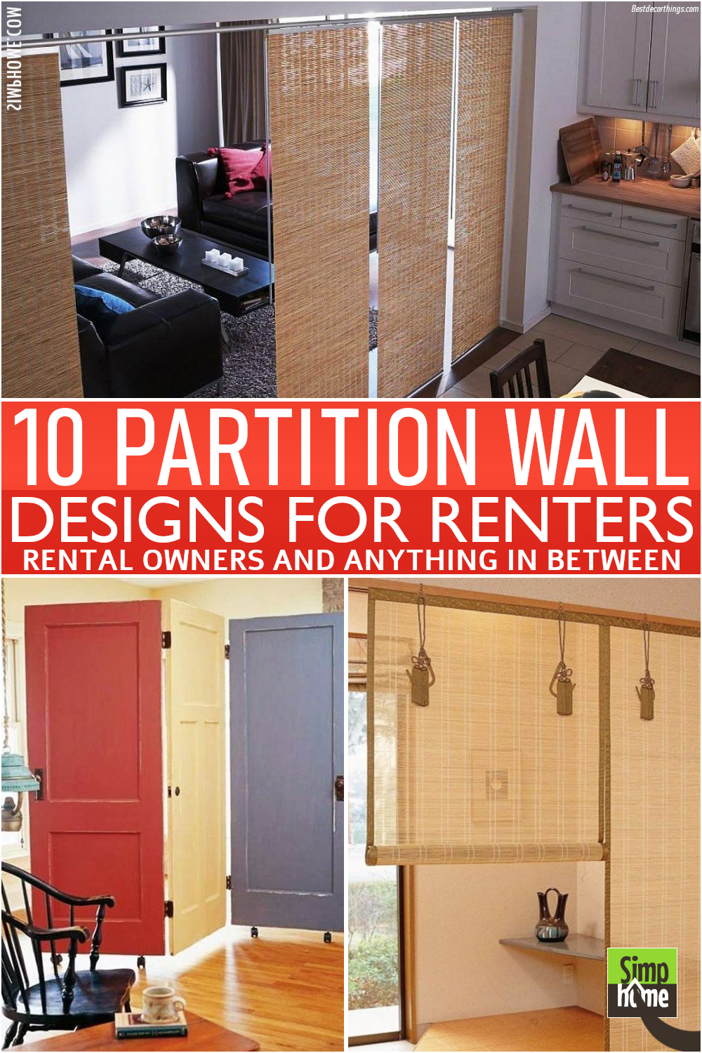 10 Partition Wall Designs for Renters For Cheap from Simphome
