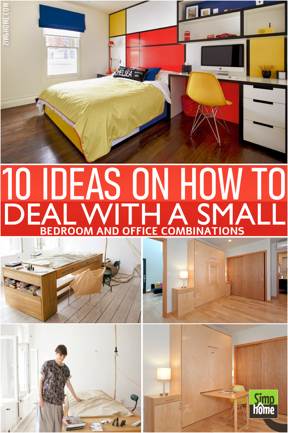 10 Ideas on How to Deal With a Small Bedroom And Office Combo via Simphome.com