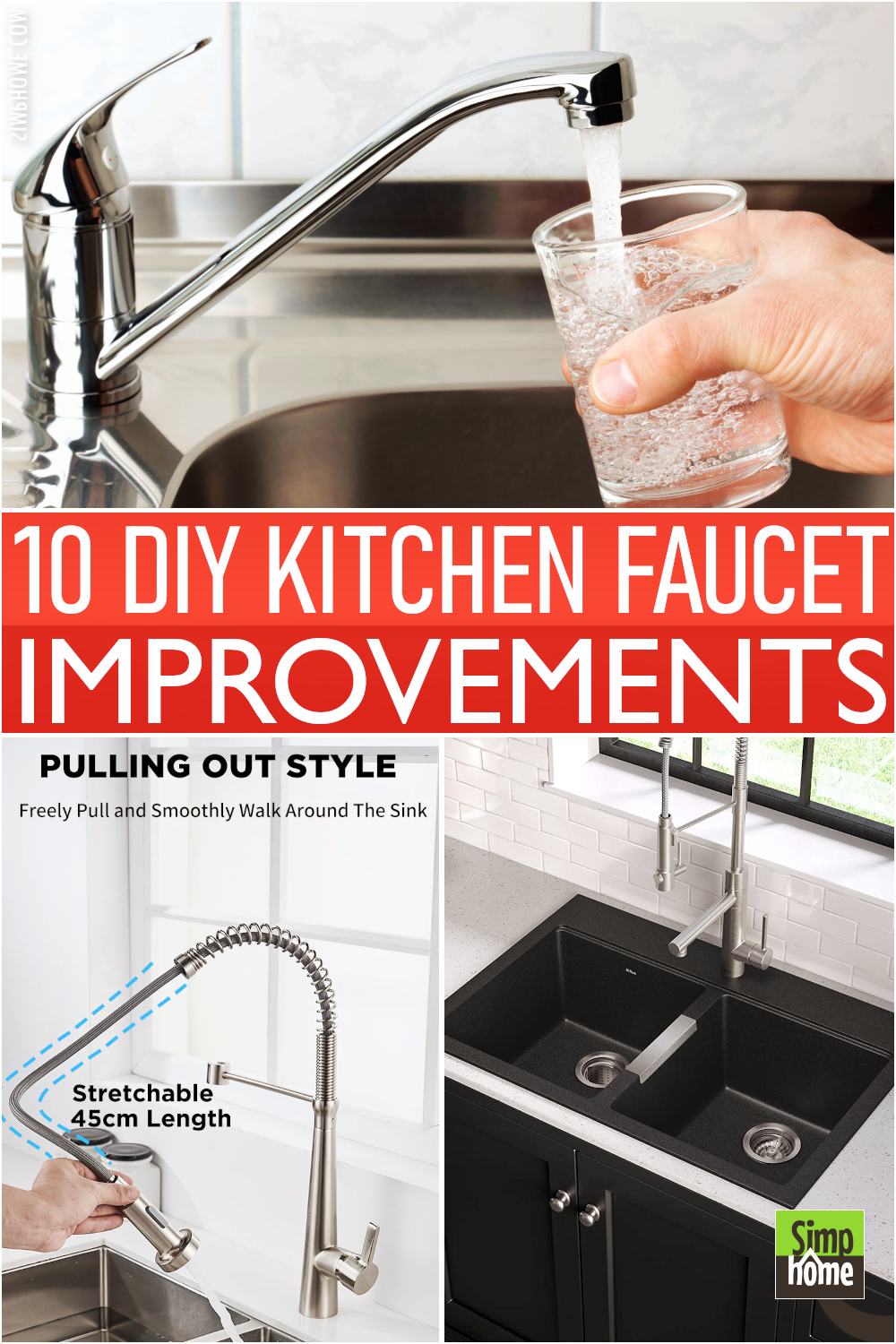 10 Kitchen Faucet Upgrades and DIY Project Improvements Poster