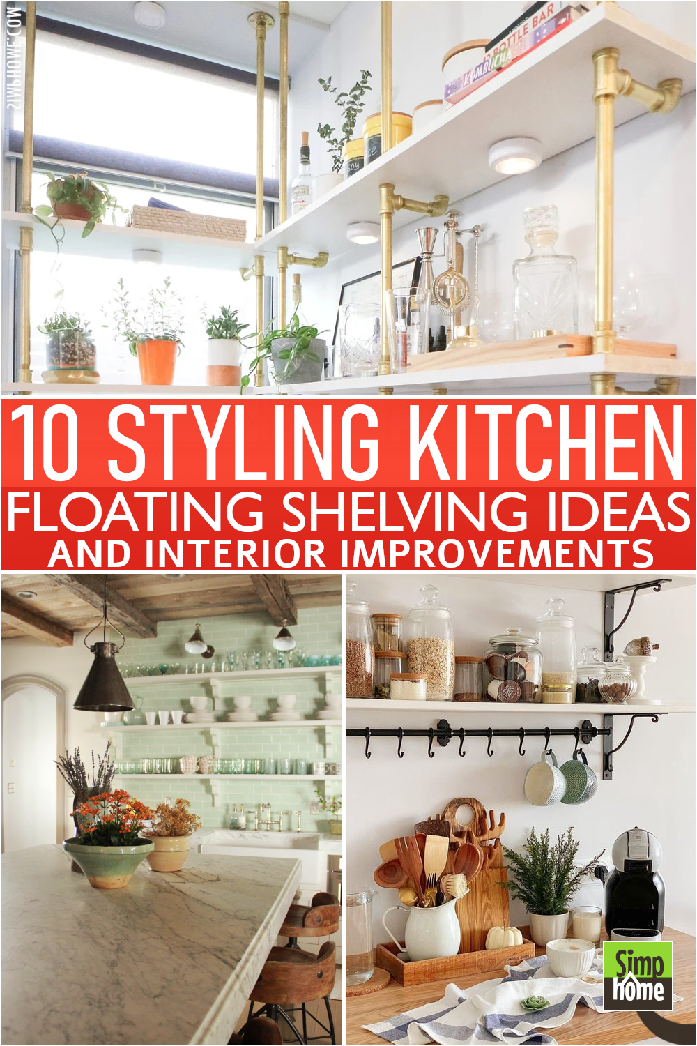 10 Styling Kitchen Floating Shelves Poster from Simphome