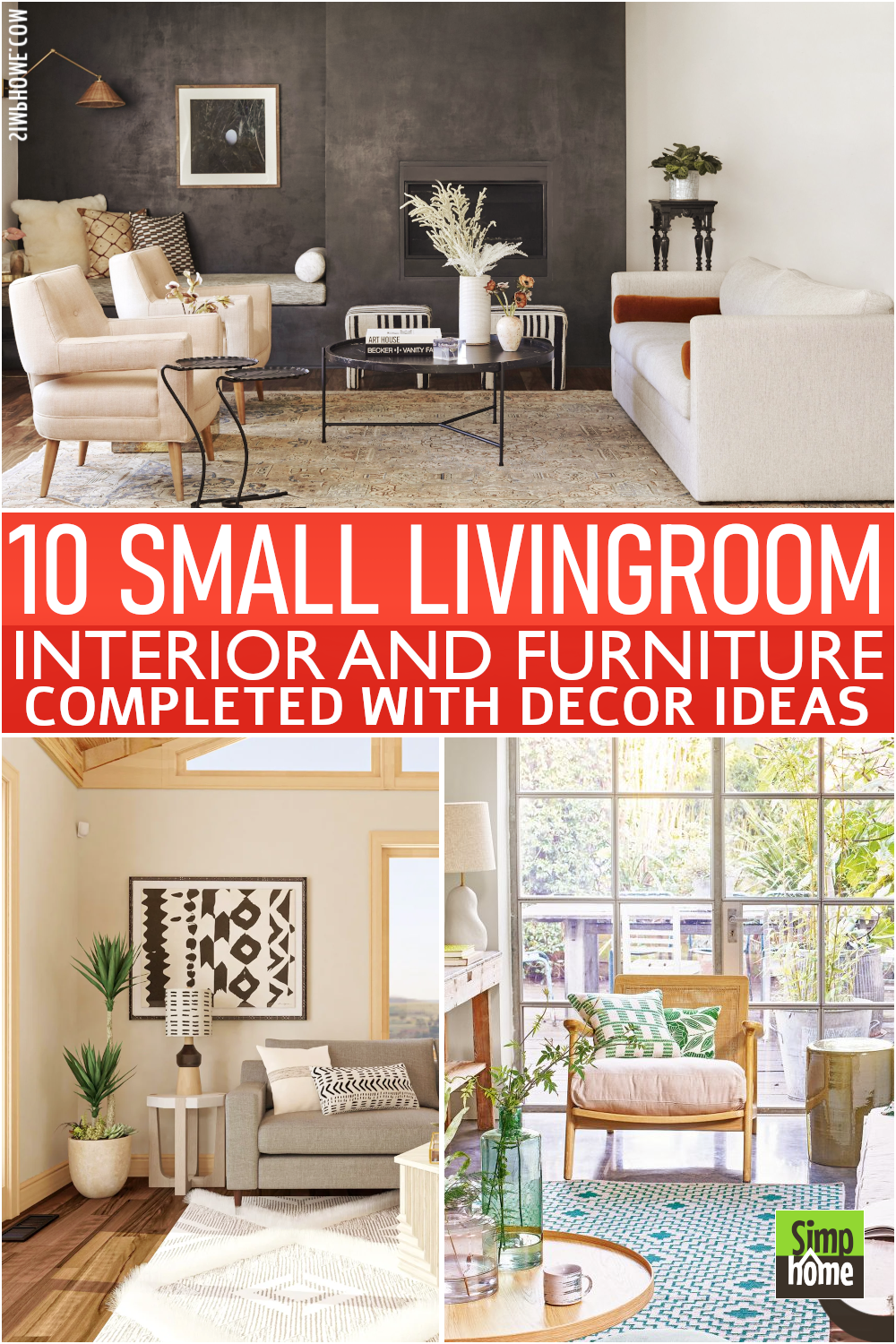 10 Small Living Room Interior and Furniture Update via Simphome.com