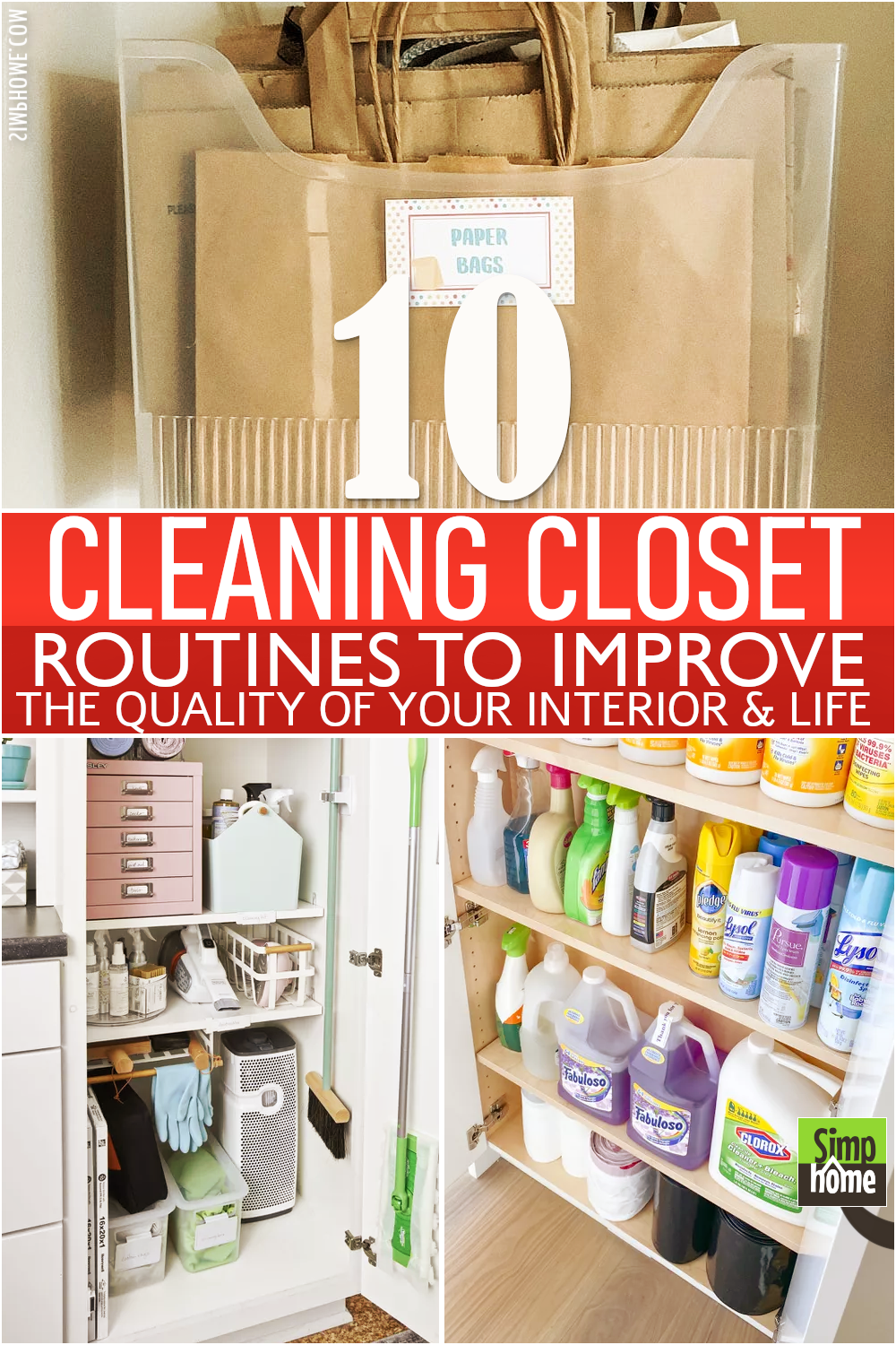 This is the poster for the 10 Cleaning Closet list and video