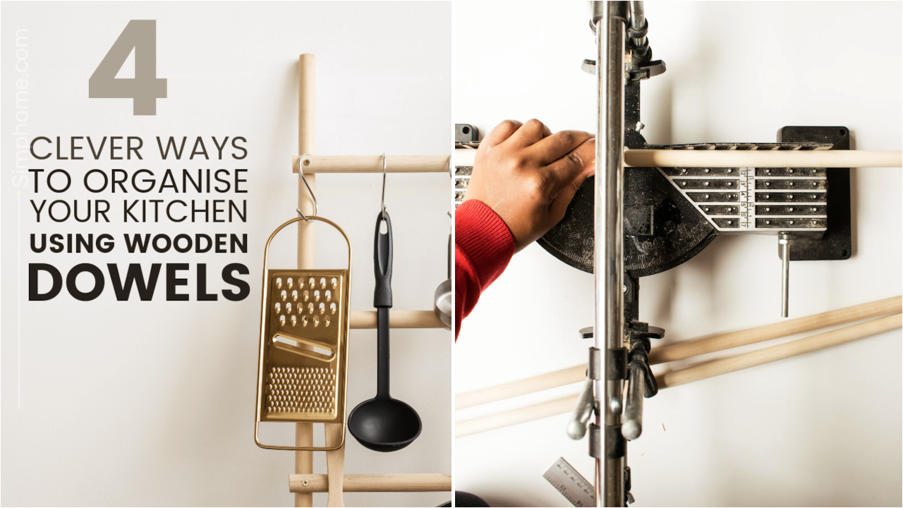 4 Clever Ways To Organise Your Kitchen (Using Wooden Dowels)