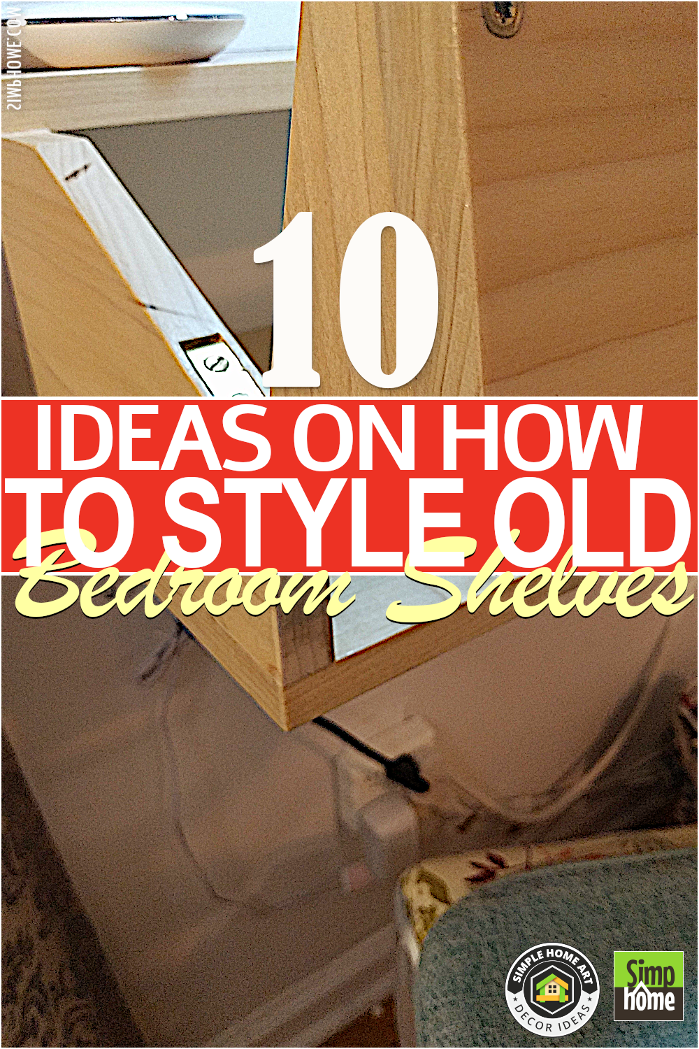 how to style bedroom shelves